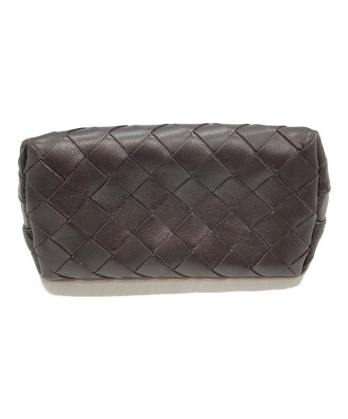 BOTTEGA VENETA（ボッテガベネタ）BOTTEGA VENETA (ボッテガベネタ) イントレチャートビューティポーチ ブラウンの古着・服飾アイテム