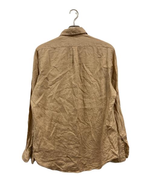 POLO RALPH LAUREN（ポロ・ラルフローレン）POLO RALPH LAUREN (ポロ・ラルフローレン) ボタンダウンリネンシャツ ブラウン サイズ:Mの古着・服飾アイテム