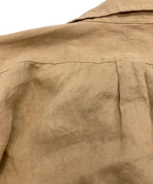 POLO RALPH LAUREN（ポロ・ラルフローレン）POLO RALPH LAUREN (ポロ・ラルフローレン) ボタンダウンリネンシャツ ブラウン サイズ:Mの古着・服飾アイテム