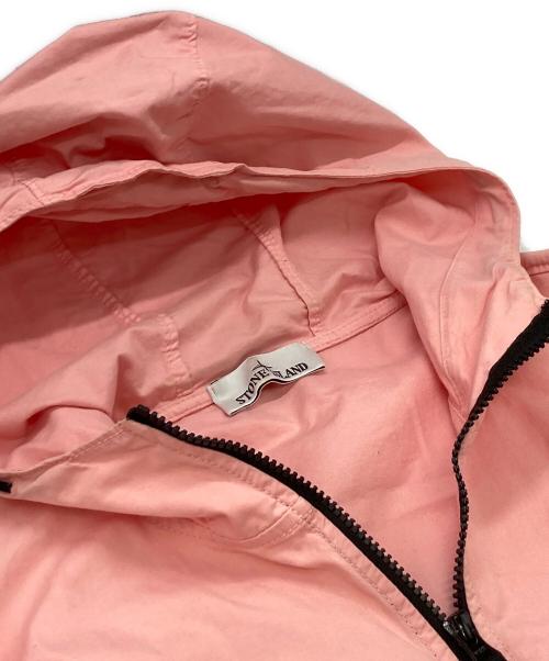 STONE ISLAND（ストーンアイランド）STONE ISLAND (ストーンアイランド) スーピマコットンストレッチツイルフーデッドブルゾン ピンク サイズ:Ｍの古着・服飾アイテム