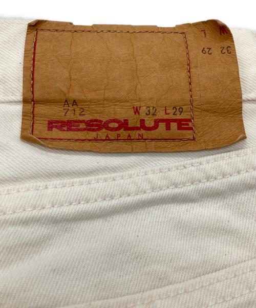 RESOLUTE（リゾルト）RESOLUTE (リゾルト) 712AAデニムパンツ ホワイト サイズ:SIZE 31/29の古着・服飾アイテム
