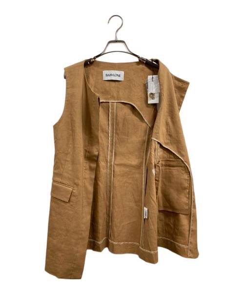 BABYLONE（バビロン）BABYLONE (バビロン) リネン混ジレ ベージュ サイズ:38 未使用品の古着・服飾アイテム