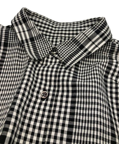 Plage（プラージュ）Plage (プラージュ) Linen semi flareワンピース ホワイト×ブラック サイズ:36の古着・服飾アイテム