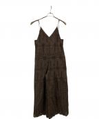 IENAイエナ）の古着「レースオールインワン」｜ブラウン