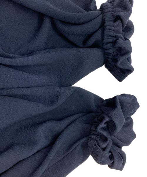 VERMEIL par iena（ヴェルメイユ パー イエナ）VERMEIL par iena (ヴェルメイユ パー イエナ) アセテートバックサテンジョーゼットワンピース ネイビー サイズ:FREEの古着・服飾アイテム