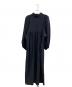 VERMEIL par iena（ヴェルメイユ パー イエナ）の古着「アセテートバックサテンジョーゼットワンピース」｜ネイビー