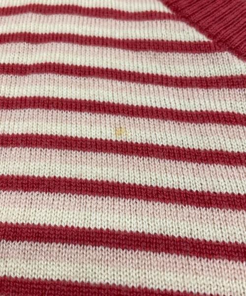 BURBERRY LONDON（バーバリーロンドン）BURBERRY LONDON (バーバリーロンドン) 刺繍ロゴ半袖ニット ピンク サイズ:38の古着・服飾アイテム