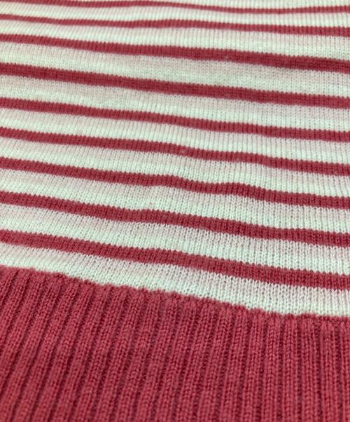 BURBERRY LONDON（バーバリーロンドン）BURBERRY LONDON (バーバリーロンドン) 刺繍ロゴ半袖ニット ピンク サイズ:38の古着・服飾アイテム