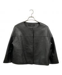 JEAN LOUIS SCHERRER（ジャンルイ シェレル）の古着「ラムレザージャケット」｜ブラック