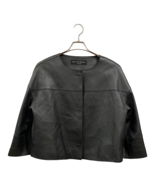 JEAN LOUIS SCHERRER（ジャンルイ シェレル）JEAN LOUIS SCHERRER (ジャンルイ シェレル) ラムレザージャケット ブラック サイズ:Ｍの古着・服飾アイテム
