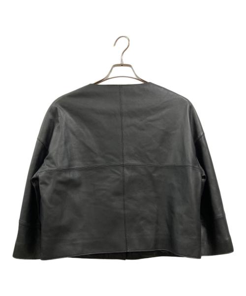 JEAN LOUIS SCHERRER（ジャンルイ シェレル）JEAN LOUIS SCHERRER (ジャンルイ シェレル) ラムレザージャケット ブラック サイズ:Ｍの古着・服飾アイテム