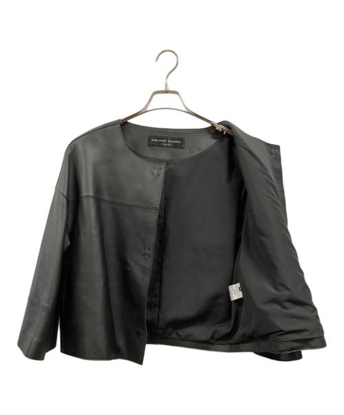 JEAN LOUIS SCHERRER（ジャンルイ シェレル）JEAN LOUIS SCHERRER (ジャンルイ シェレル) ラムレザージャケット ブラック サイズ:Ｍの古着・服飾アイテム