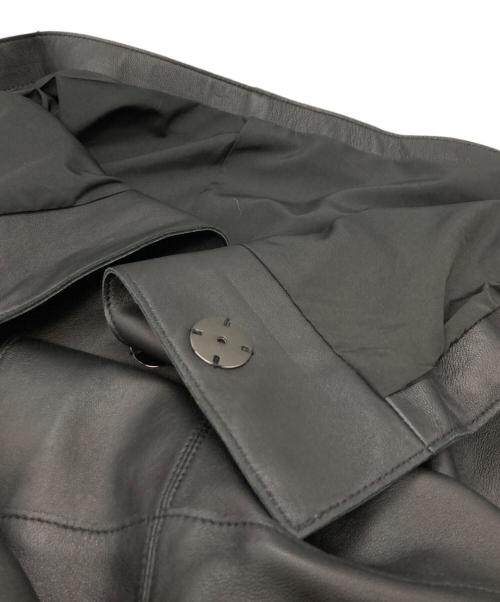 JEAN LOUIS SCHERRER（ジャンルイ シェレル）JEAN LOUIS SCHERRER (ジャンルイ シェレル) ラムレザージャケット ブラック サイズ:Ｍの古着・服飾アイテム