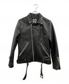 Liugoo Leathersリューグーレザーズ）の古着「VaLLet 02 ダブルライダースジャケット」｜ブラック