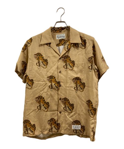 WACKO MARIA（ワコマリア）WACKO MARIA (ワコマリア) レーヨンオープンカラーシャツ ベージュ サイズ:Ⅼの古着・服飾アイテム