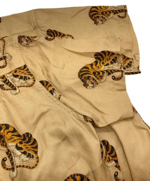 WACKO MARIA（ワコマリア）WACKO MARIA (ワコマリア) レーヨンオープンカラーシャツ ベージュ サイズ:Ⅼの古着・服飾アイテム