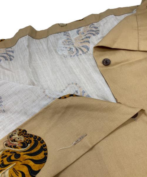 WACKO MARIA（ワコマリア）WACKO MARIA (ワコマリア) レーヨンオープンカラーシャツ ベージュ サイズ:Ⅼの古着・服飾アイテム