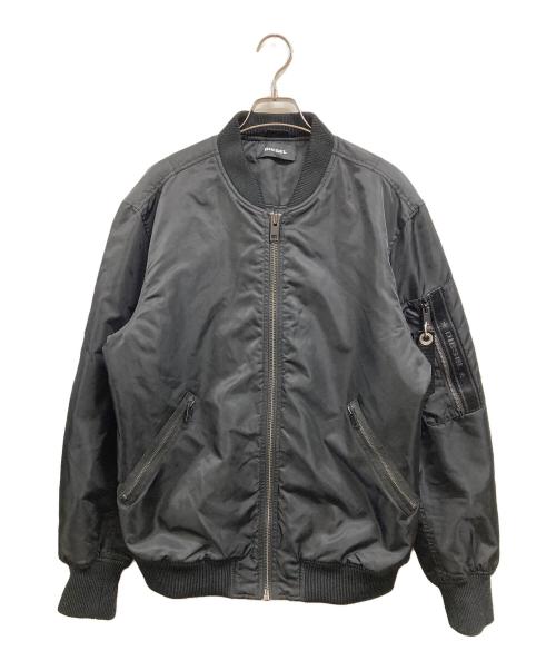 DIESEL（ディーゼル）DIESEL (ディーゼル) MA-1ジャケット ブラック サイズ:Ｍの古着・服飾アイテム