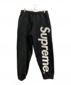 SUPREMEシュプリーム）の古着「satin applique sweatpant」｜ブラック