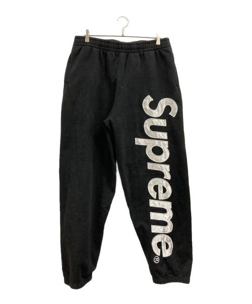 SUPREME（シュプリーム）SUPREME (シュプリーム) satin applique sweatpant ブラック サイズ:XLの古着・服飾アイテム