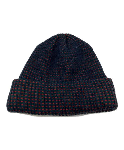 Noah（ノア）Noah (ノア) Tri-Color Beanie ネイビー×レッドの古着・服飾アイテム