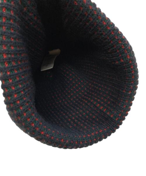 Noah（ノア）Noah (ノア) Tri-Color Beanie ネイビー×レッドの古着・服飾アイテム