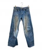 NVRFRGTネヴァーフォーゲット）の古着「25SS/3D TWISTED JEANS 2.0 DISTRESSED FADED INDIGO」｜インディゴ