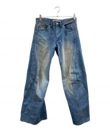 NVRFRGT（ネヴァーフォーゲット）の古着「25SS/3D TWISTED JEANS 2.0 DISTRESSED FADED INDIGO」｜インディゴ