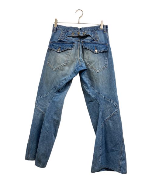 NVRFRGT（ネヴァーフォーゲット）NVRFRGT (ネヴァーフォーゲット) 25SS/3D TWISTED JEANS 2.0 DISTRESSED FADED INDIGO インディゴ サイズ:1の古着・服飾アイテム