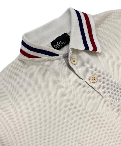 KOLOR（カラー）KOLOR (カラー) 25AWニットポロシャツ ホワイト サイズ:2の古着・服飾アイテム
