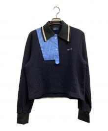 KOLOR（カラー）の古着「25AW 切替ポロトップ」｜ブラック