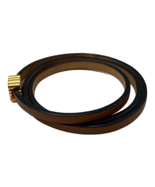 LOEWE（ロエベ）LOEWE (ロエベ) ツイストバングル ブラウンの古着・服飾アイテム