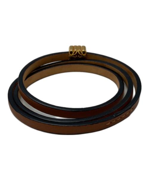 LOEWE（ロエベ）LOEWE (ロエベ) ツイストバングル ブラウンの古着・服飾アイテム