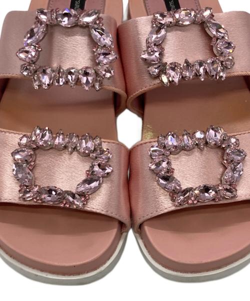 TSURU by MARIKO OIKAWA（ツルバイマリコオイカワ）TSURU by MARIKO OIKAWA (ツルバイマリコオイカワ) ビジューサンダル イエロー サイズ:36の古着・服飾アイテム