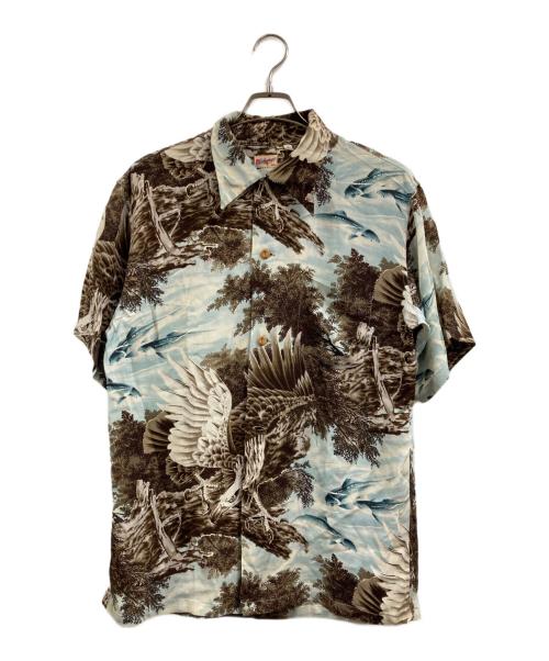 Sun Surf（サンサーフ）Sun Surf (サンサーフ) EAGLE&SWEET FISH ブルー×ブラウン サイズ:Lの古着・服飾アイテム