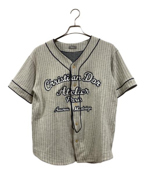 Dior（ディオール）DIOR (ディオール) 21AW Atelier Baseball Shirt グレー サイズ:Ｍの古着・服飾アイテム