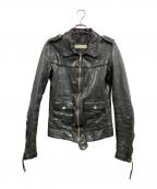 GOLDEN GOOSEゴールデングース）の古着「レザージャケット」｜ブラック