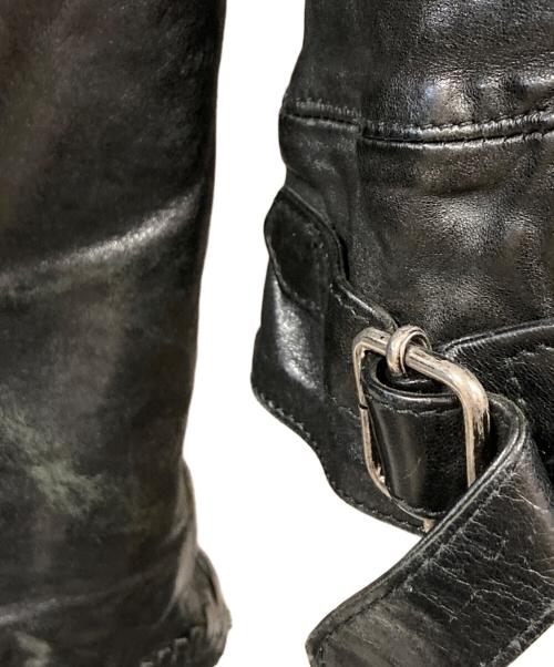 GOLDEN GOOSE（ゴールデングース）GOLDEN GOOSE (ゴールデングース) レザージャケット ブラック サイズ:XXSの古着・服飾アイテム