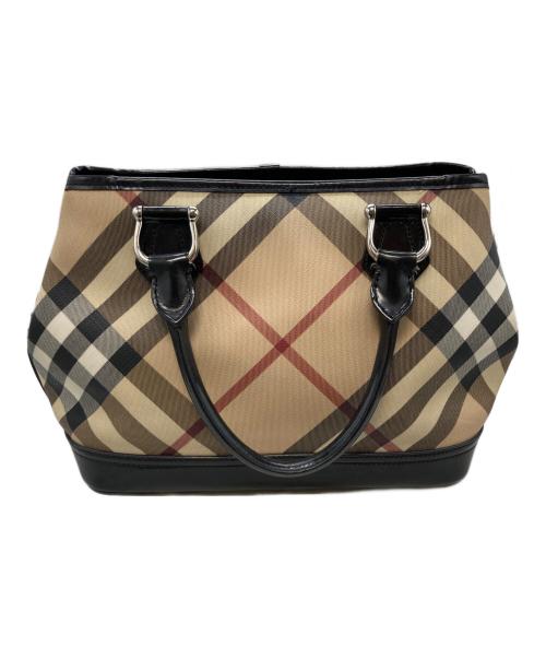BURBERRY（バーバリー）BURBERRY (バーバリー) ノヴァチェックハンドバッグ ブラウンの古着・服飾アイテム