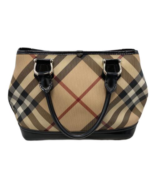BURBERRY（バーバリー）BURBERRY (バーバリー) ノヴァチェックハンドバッグ ブラウンの古着・服飾アイテム