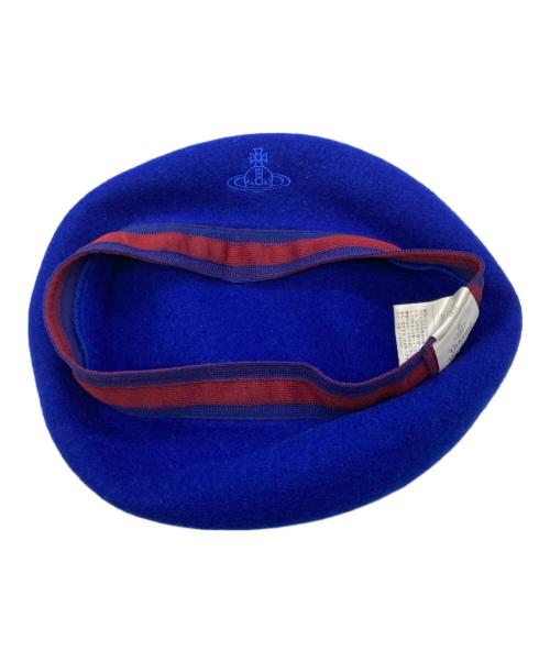 Vivienne Westwood（ヴィヴィアンウエストウッド）Vivienne Westwood (ヴィヴィアンウエストウッド) ベレー帽 ブルー サイズ:SMサイズの古着・服飾アイテム