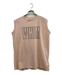 Whim Gazette（ウィムガゼット）の古着「ノースリーブロゴTシャツ」｜ピンク