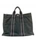 HERMES (エルメス) キャンバスバッグ ブラック：12000円
