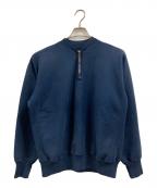 A.PRESSEアプレッセ）の古着「Vintage Half Zip Rib Collar Sweatshirt」｜ネイビー