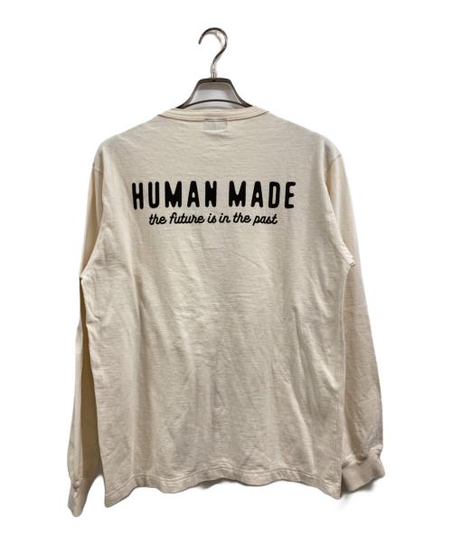 HUMAN MADE（ヒューマンメイド）HUMAN MADE (ヒューマンメイド) HENLEY NECK L S T-SHIRT アイボリー サイズ:Lの古着・服飾アイテム