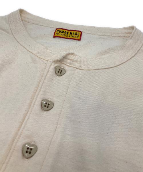 HUMAN MADE（ヒューマンメイド）HUMAN MADE (ヒューマンメイド) HENLEY NECK L S T-SHIRT アイボリー サイズ:Lの古着・服飾アイテム
