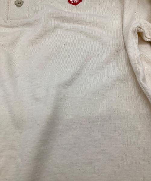 HUMAN MADE（ヒューマンメイド）HUMAN MADE (ヒューマンメイド) HENLEY NECK L S T-SHIRT アイボリー サイズ:Lの古着・服飾アイテム
