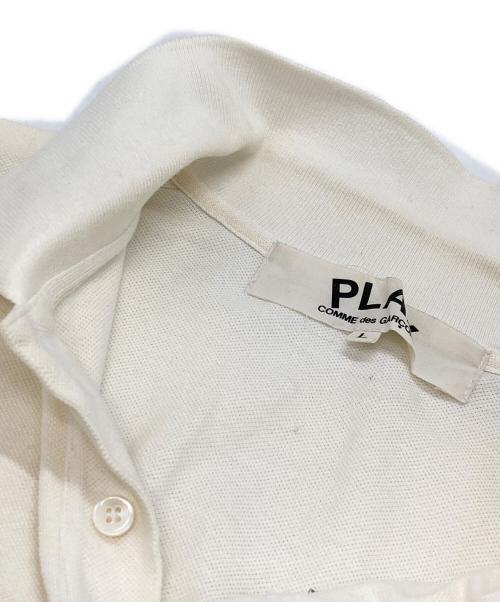 PLAY COMME des GARCONS（プレイコムデギャルソン）PLAY COMME des GARCONS (プレイコムデギャルソン) ポロシャツ ホワイト サイズ:Ⅼの古着・服飾アイテム