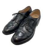 Alden×BARNEYS NEWYORKオールデン×バーニーズ・ニューヨーク）の古着「Vチップ モディファイドラスト カーフドレスシューズ」｜ブラック