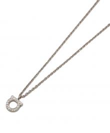 Salvatore Ferragamo（サルヴァトーレ フェラガモ）の古着「ガンチーニラインストーンネックレス」｜シルバー